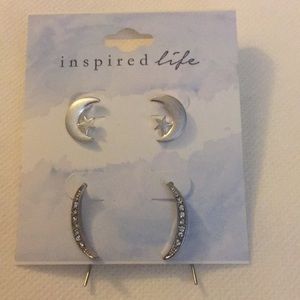- Earrings inspired life color silver